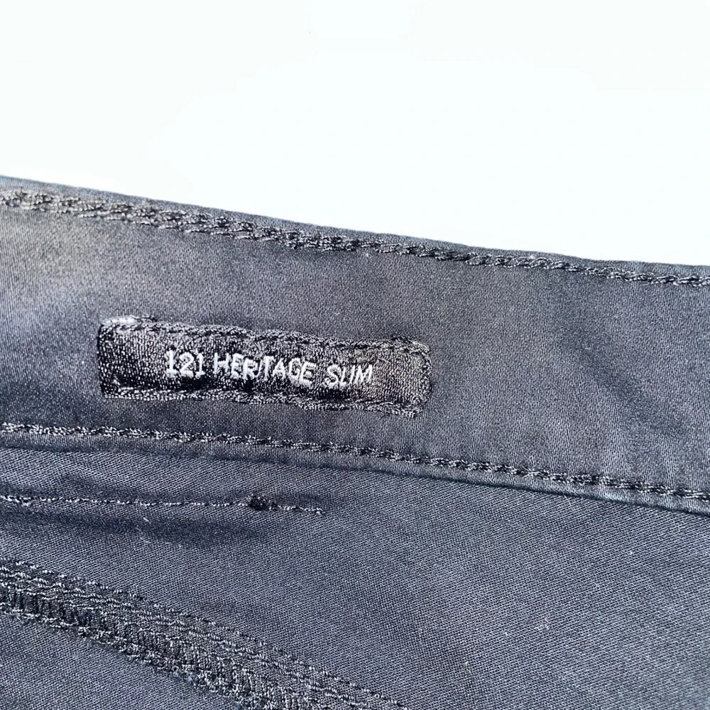 Lucky Brand 121 Heritage Slim Mens Black Chino Pants 34x32 Cotton Stretch